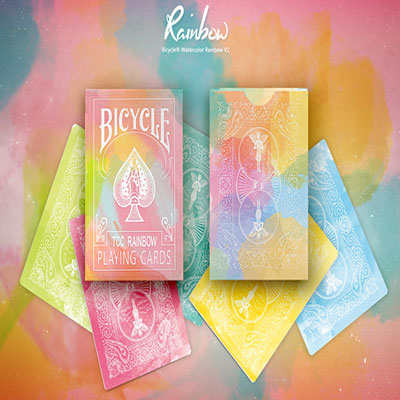 Bicycle Rainbow (Peach) Playing Cards