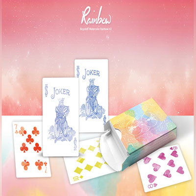 Bicycle Rainbow (Peach) Playing Cards