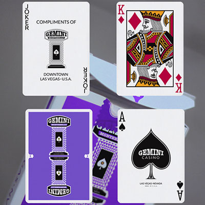 Gemini Casino Purple Playing Cards