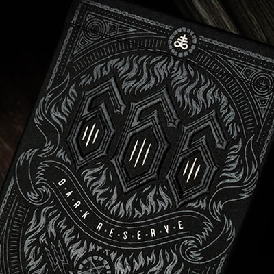 666 Dark Reserves (Silver Foil) Playing Cards by Riffle Shuffle