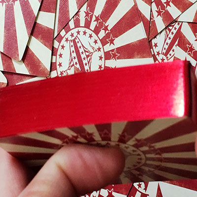 Limited Edition Circus Nostalgic Red Gilded Playing Cards