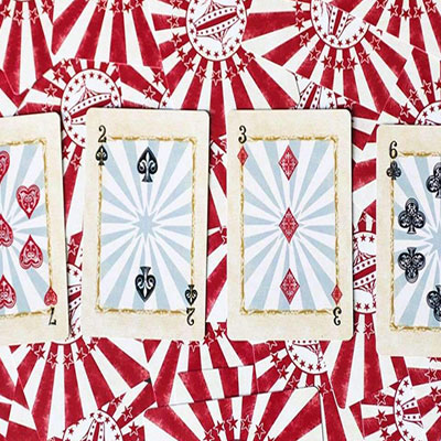 Limited Edition Circus Nostalgic Red Gilded Playing Cards