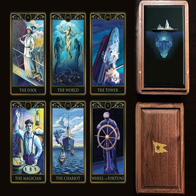 Deluxe Titanic Tarot Cards (Wood Box and Boarding Pass) by Robert Tomlinson