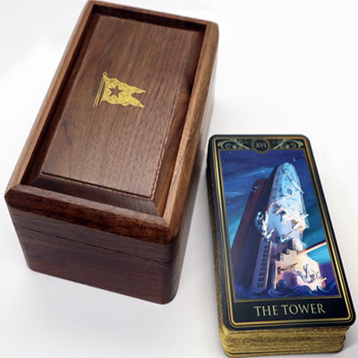 Deluxe Titanic Tarot Cards (Wood Box and Boarding Pass)