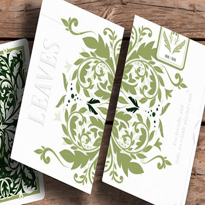 Leaves Collectors (White) Playing Cards by Card House Company