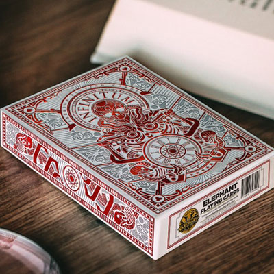 Infinitum Playing Cards (Ghost White) by Elephant Playing Cards