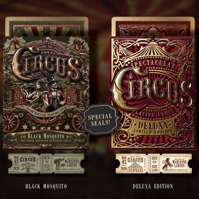 Circus Playing Cards (Black Mosquito Edition) - Super Low Seal