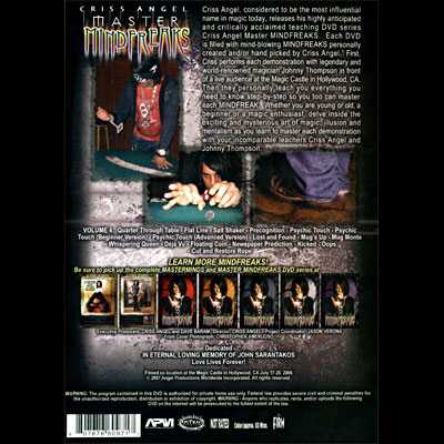 Criss Angel Master Mindfreaks - Volume 4