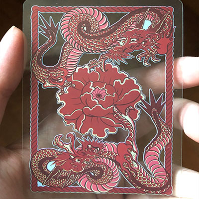 Dragon Transparent Playing Cards (Fire Red) by HISEcards