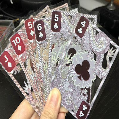 Dragon Transparent Playing Cards (Fire Red)