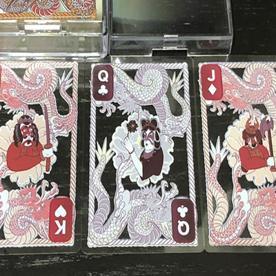 Dragon Transparent Playing Cards (Fire Red)