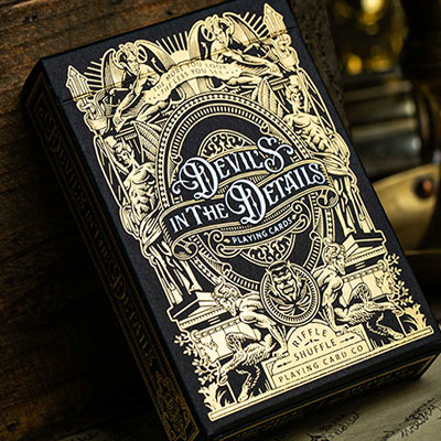 Devils in the Details Glamourous Gold Playing Cards by Riffle Shuffle