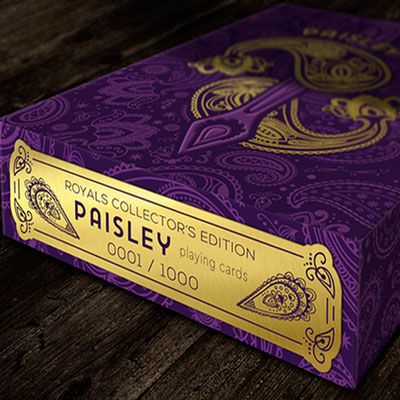 Collectors Paisley Royals Purple (Numbered Seals) Playing Cards