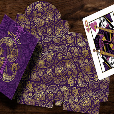 Collectors Paisley Royals Purple (Numbered Seals) Playing Cards