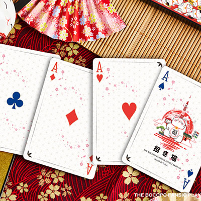 Bicycle Maneki Neko (RED) Playing Cards