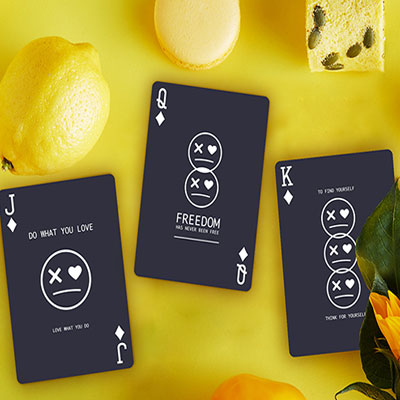 Keep Smiling Blue V2 Playing Cards