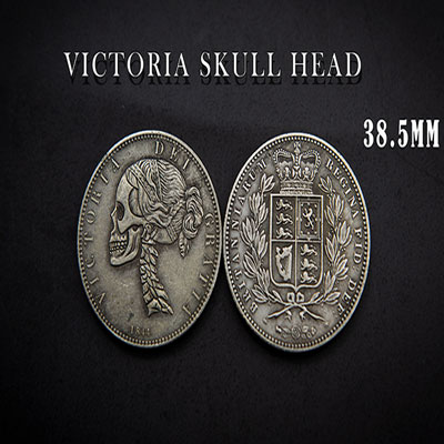 Victoria Skull Head Coin by Men Zi Magic