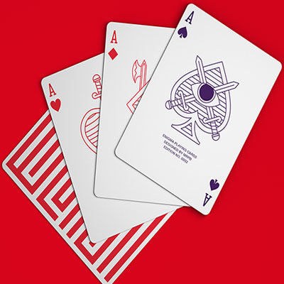 Red Enigma Playing Cards
