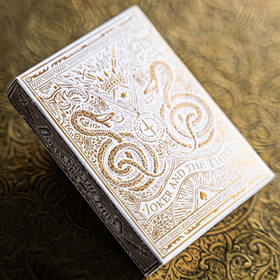 White Gold Edition Playing Cards by Joker and the Thief