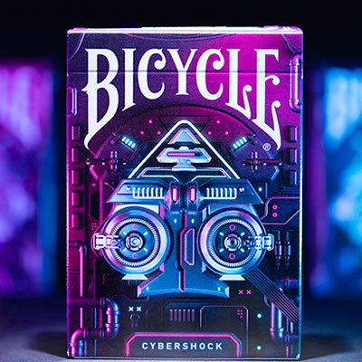 Gilded Fushia Bicycle Cybershock Playing Cards