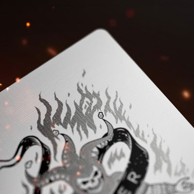 666 Skeletal Silver (Silver Foil) Playing Cards