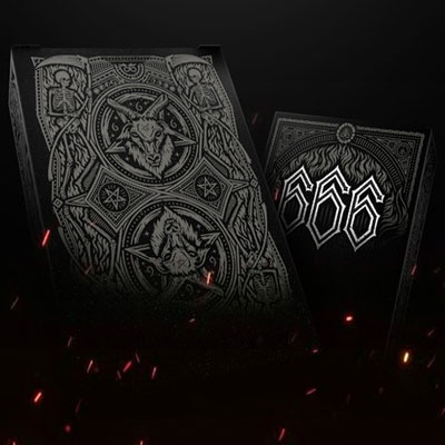 666 Skeletal Silver (Silver Foil) Playing Cards