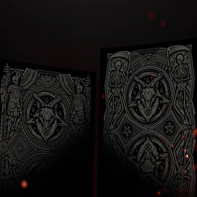 666 Skeletal Silver (Silver Foil) Playing Cards