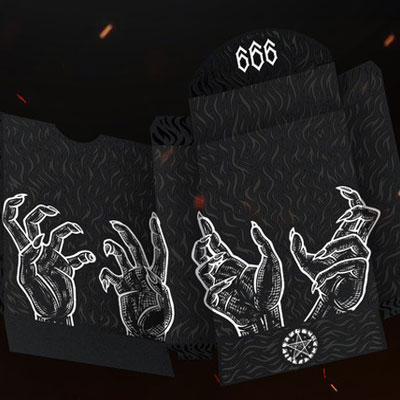 666 Skeletal Silver (Silver Foil) Playing Cards