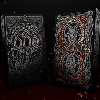 666 Bronze Dark Reserve Playing Cards (Foiled Edition) by Riffle Shuffle