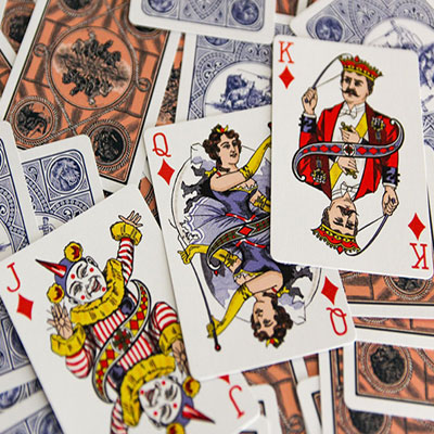 Circus No. 47 (Blue Gilded) Playing Cards