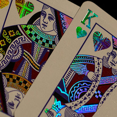 London Diffractor Gold Playing Cards