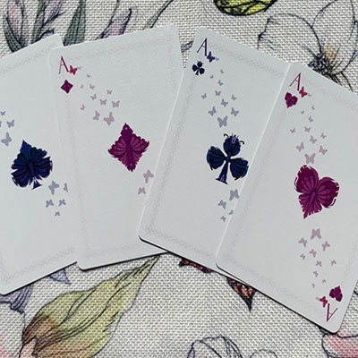 Gilded Bicycle Butterfly (Purple) Playing Cards