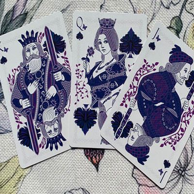 Gilded Bicycle Butterfly (Purple) Playing Cards