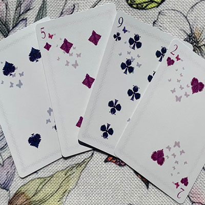 Gilded Bicycle Butterfly (Violet) Playing Cards