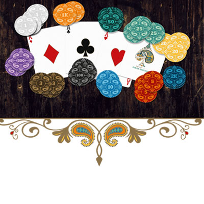 Paisley Poker Exclusive Tabletop Counter Chips