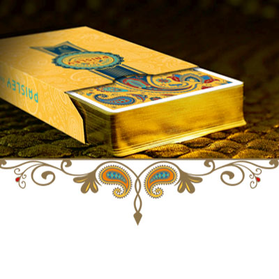 Paisley Poker Yellow (Gilded Edition) by Dutch Card House Company