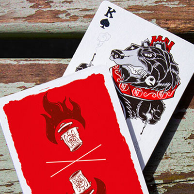 Trash and Burn (Red) Playing Cards