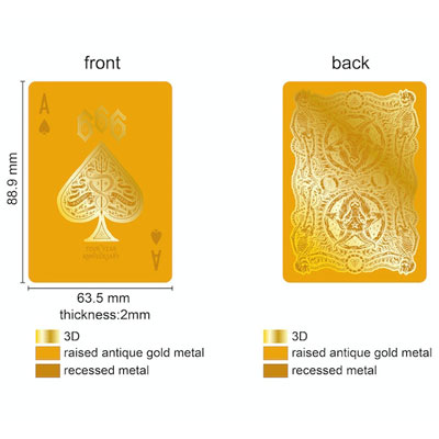 666 Gold Metal Card Souvenir by Riffle Shuffle
