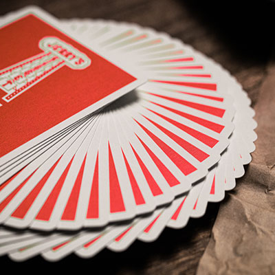 Jerry's Nugget (Atomic Red) Marked Monotone Playing Cards