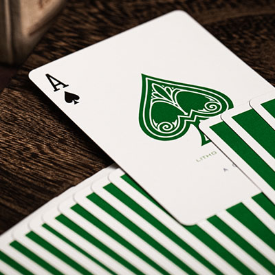 Jerry's Nugget (Felt Green) Marked Monotone Playing Cards