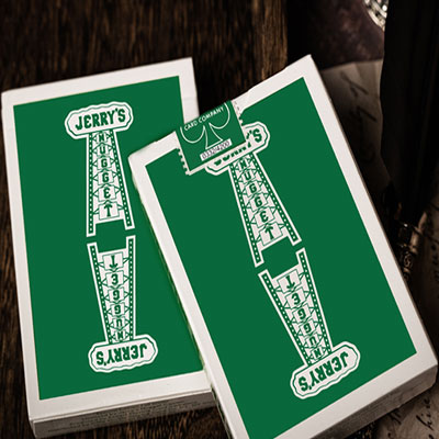 Jerry's Nugget (Felt Green) Marked Monotone Playing Cards