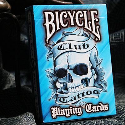 Bicycle Club Tattoo (Blue) by USPCC