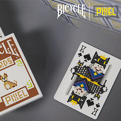 Bicycle Pixel Cat and Dog Set