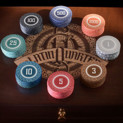 Latin Quarter Gaming Chips Sample Set by McClure and Stark