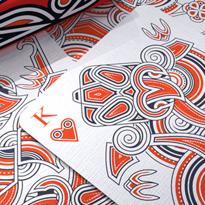 Hello Tiki (Red) Playing Cards