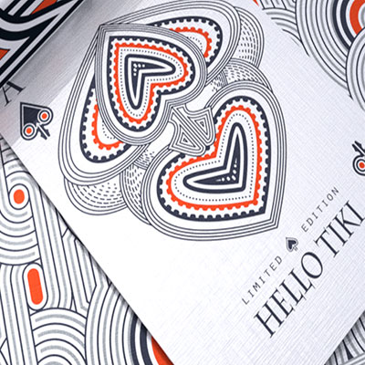 Hello Tiki (White) Playing Cards