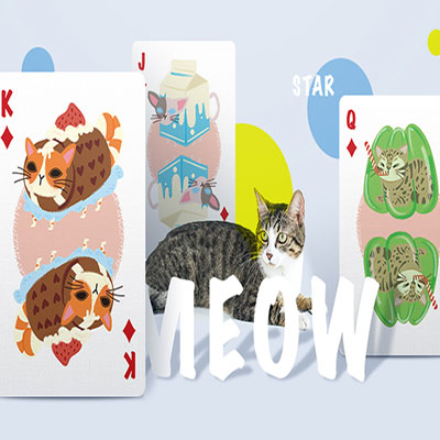 Meow Star Vending Machine (Cherry) Playing Cards