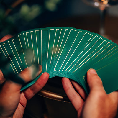 NOC Out: Green and Gold Playing Cards