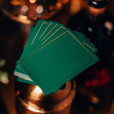 NOC Out: Green and Gold Playing Cards