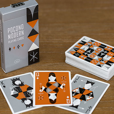 Retro Deck (Gray) Playing Cards by Pocono Modern Playing Cards